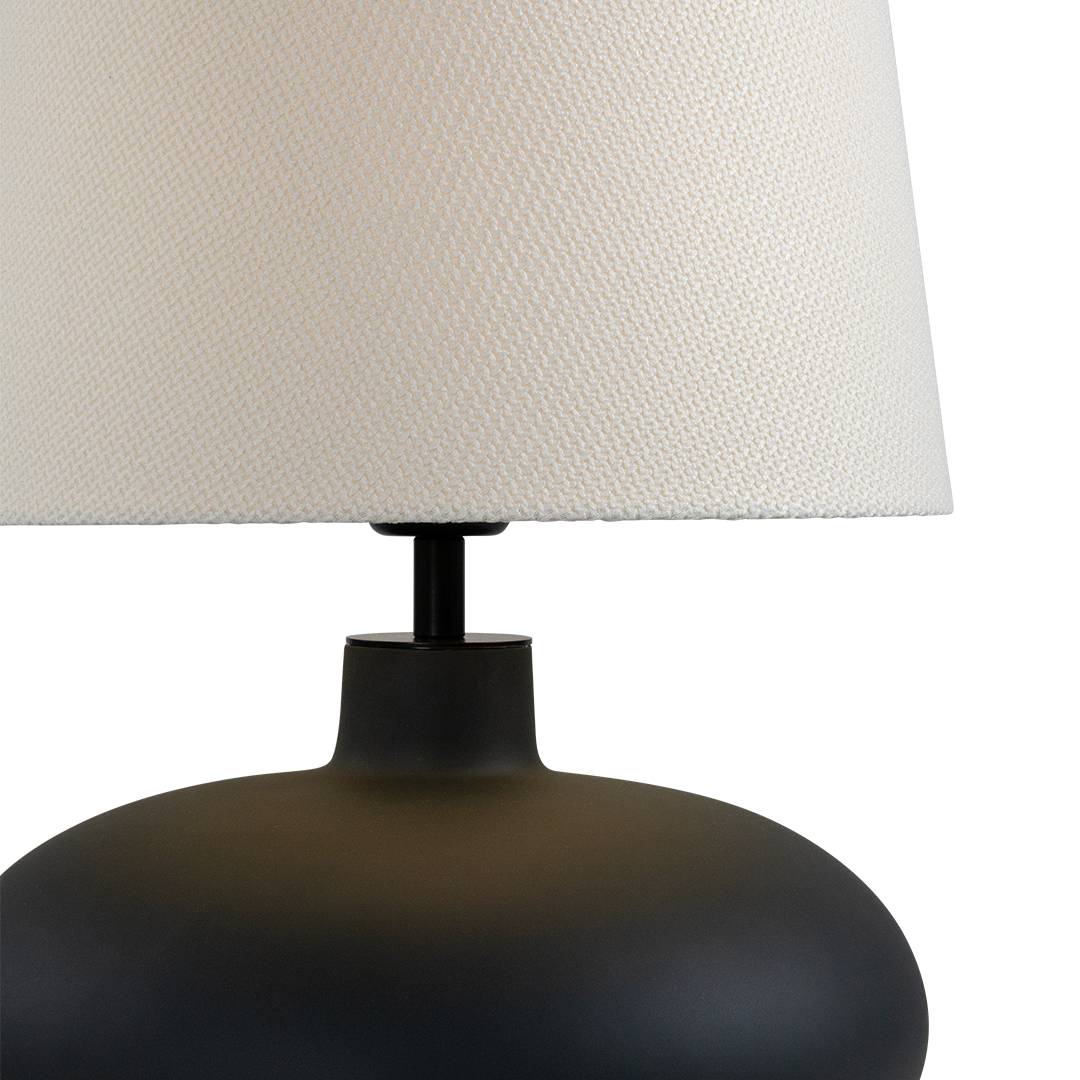 SAWA table lamp creamy,  graphite base