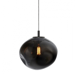 AVIA BLACK L pendant lamp smoky, 40 cm