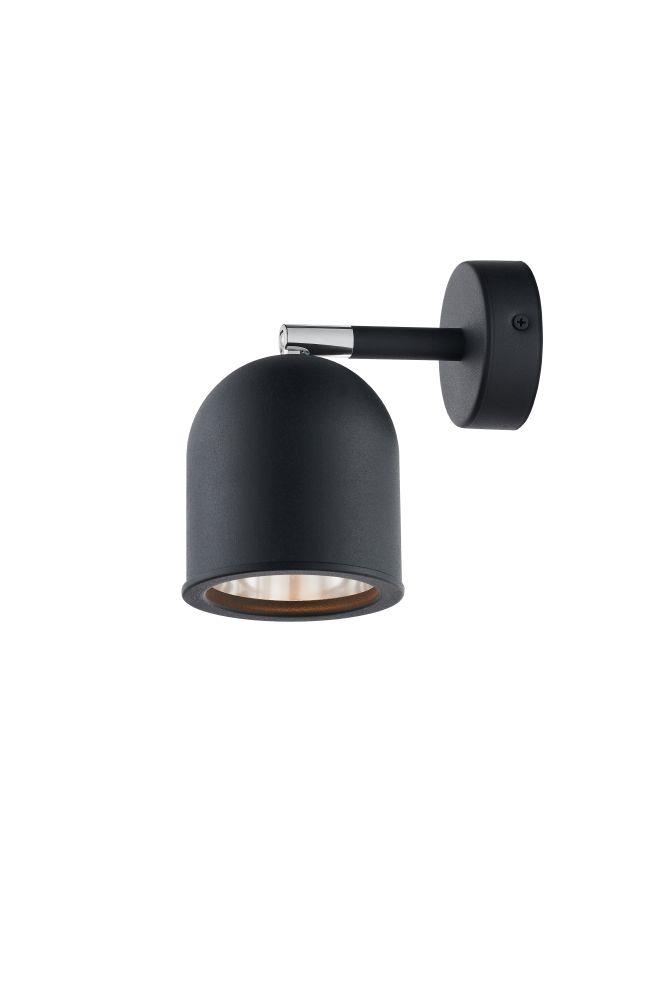 Wall lamp SPARK 1 black with chrome finish