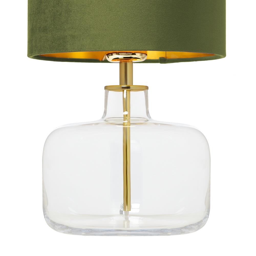 LORA KASPA olive glass table lamp, Kaspa