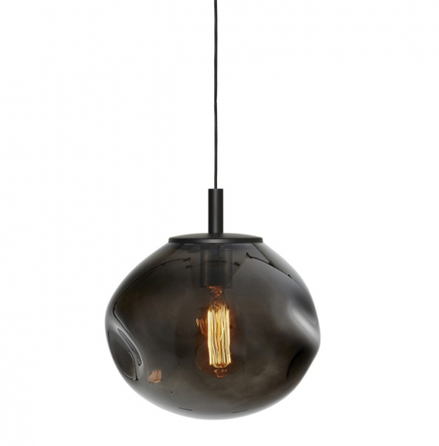 Lampa wisząca AVIA BLACK M przydymiona, 30 cm