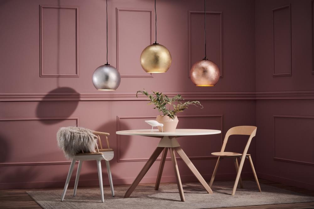 MOON gold pendant lamp, 35 cm