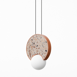 Lampa wisząca okrągła LEGRA IP44, terakota