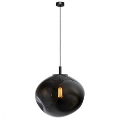 AVIA BLACK L pendant lamp smoky, 40 cm
