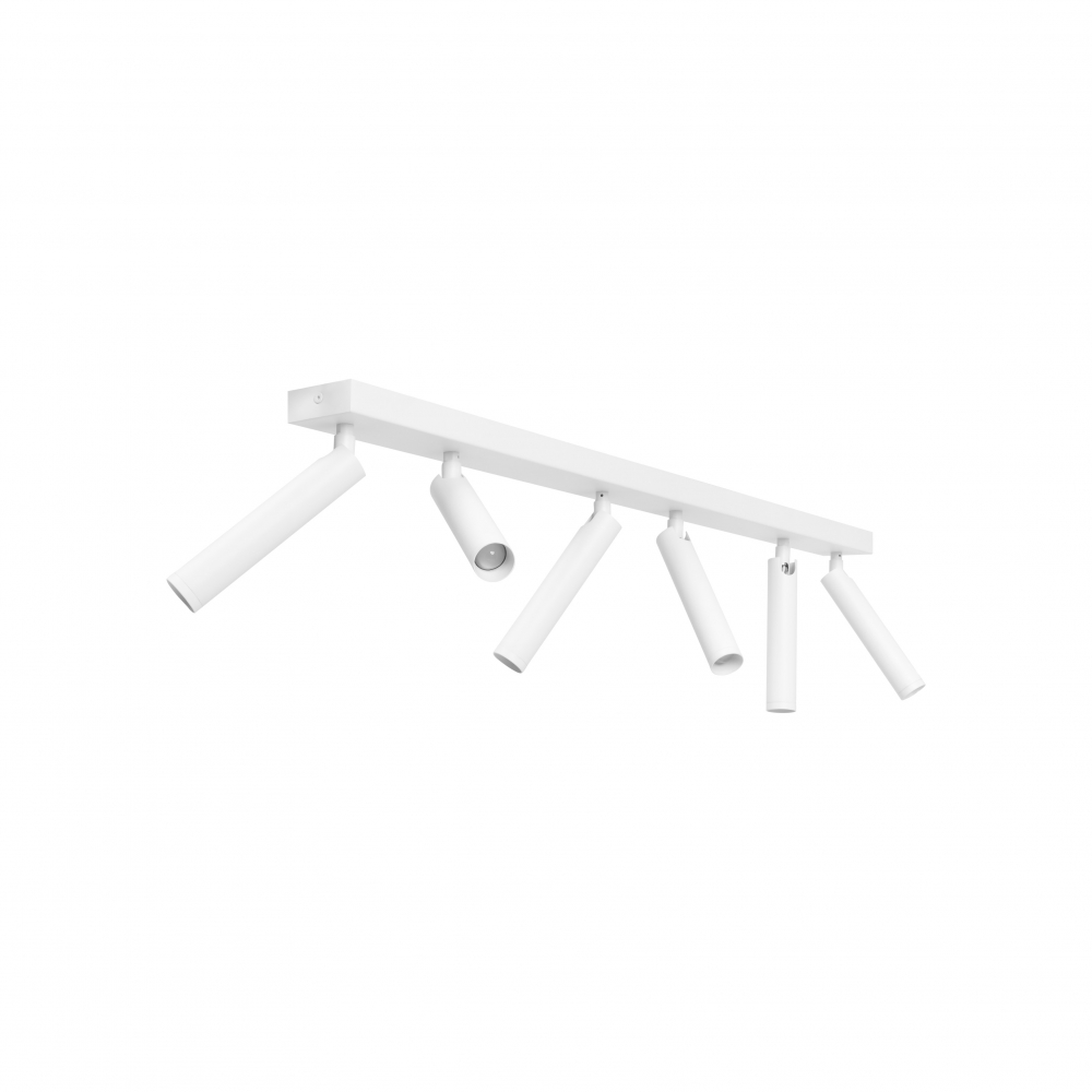 ROLL 6 six-point ceiling lamp white