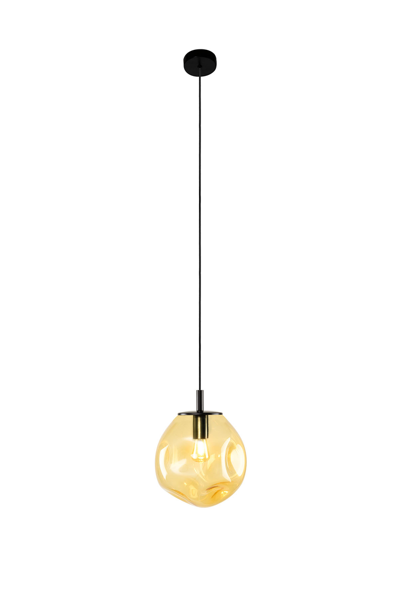 AVIA BLACK S pendant lamp amber 25 cm