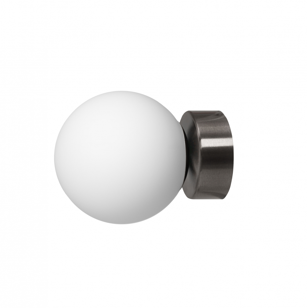 MIJA IP44 bathroom wall lamp, brushed titanium