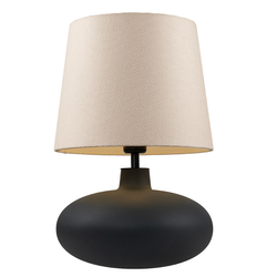 Lampa stołowa SAWA NEW beżowa, grafitowa podstawa