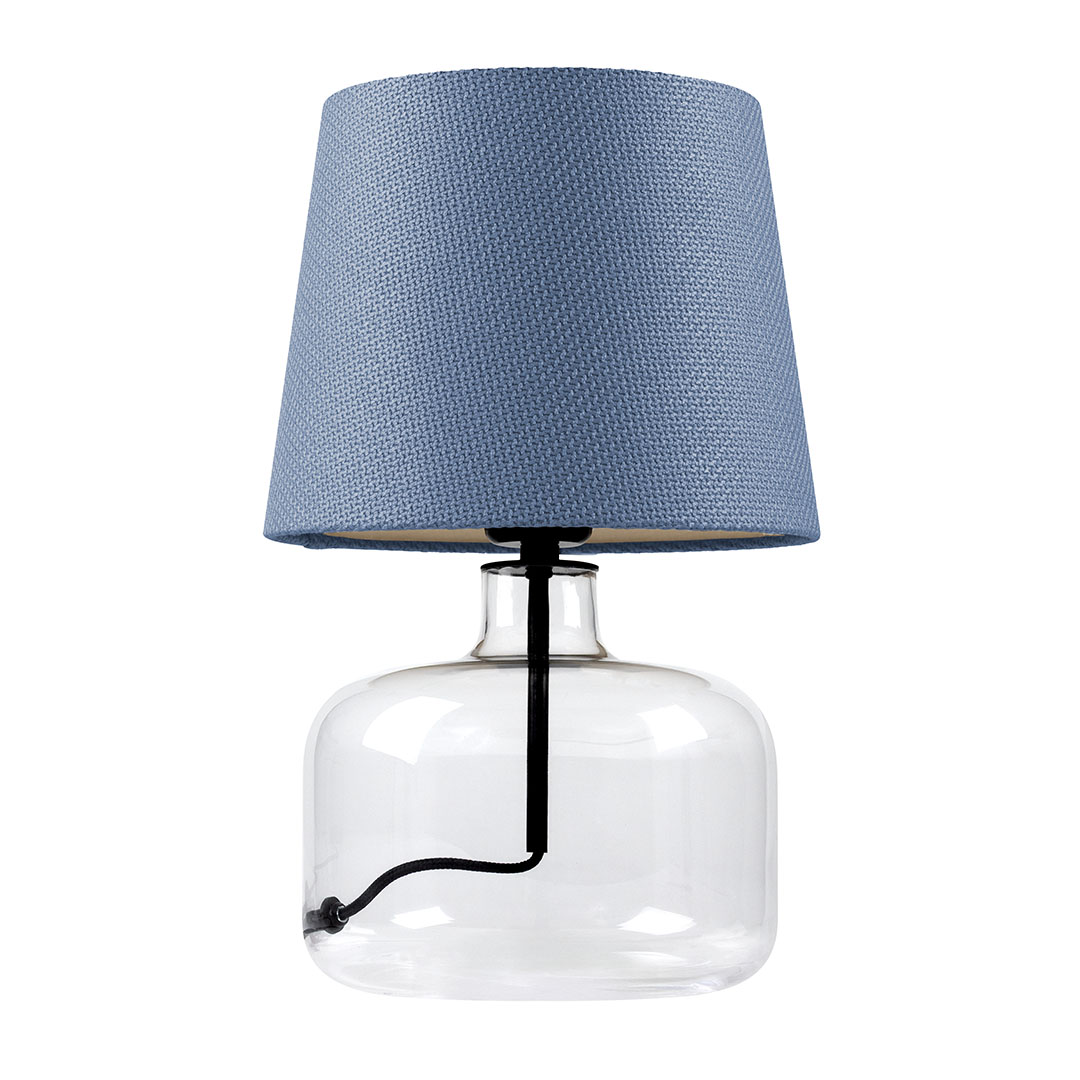 GAJA table lamp blue, transparent base