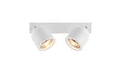 SPARK 2 two-point ceiling spotlight white with chrome finish