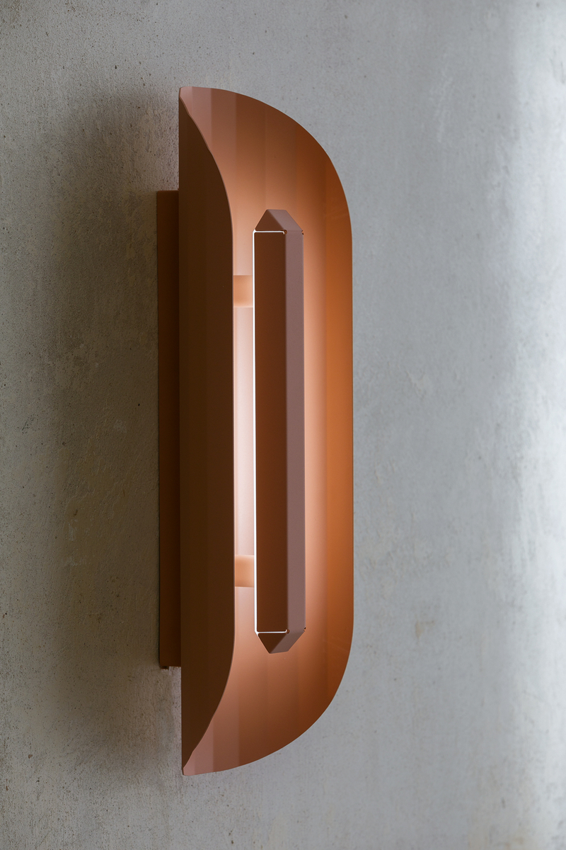 Wall lamp APOLIN 65 cm, dusty pink