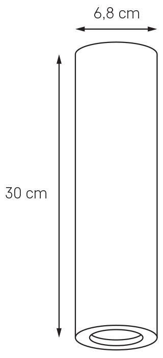 Reflektor sufitowy BARLO czarny, 30 cm, PROMOCJA, Kaspa