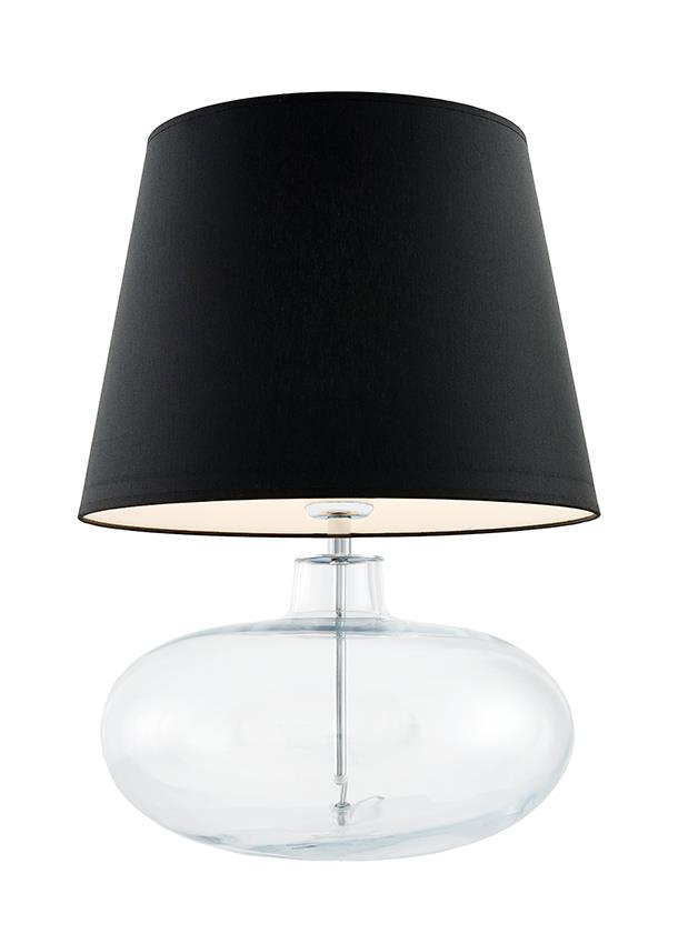 SAWA table lamp black, transparent base