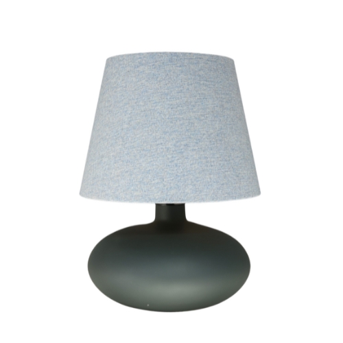 Lampa stołowa SAWA CLASSIC błękitny melanż, grafitowa podstawa